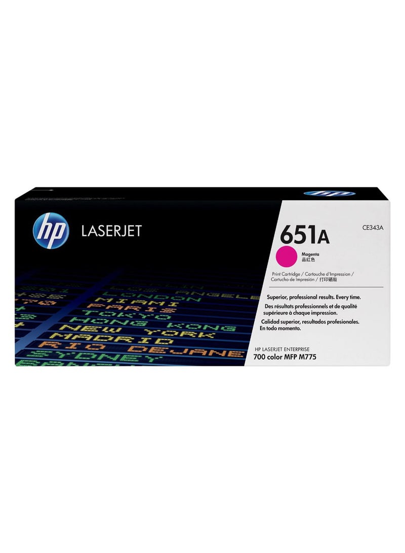 HP 651A Print Cartridge For Laserjet Magenta