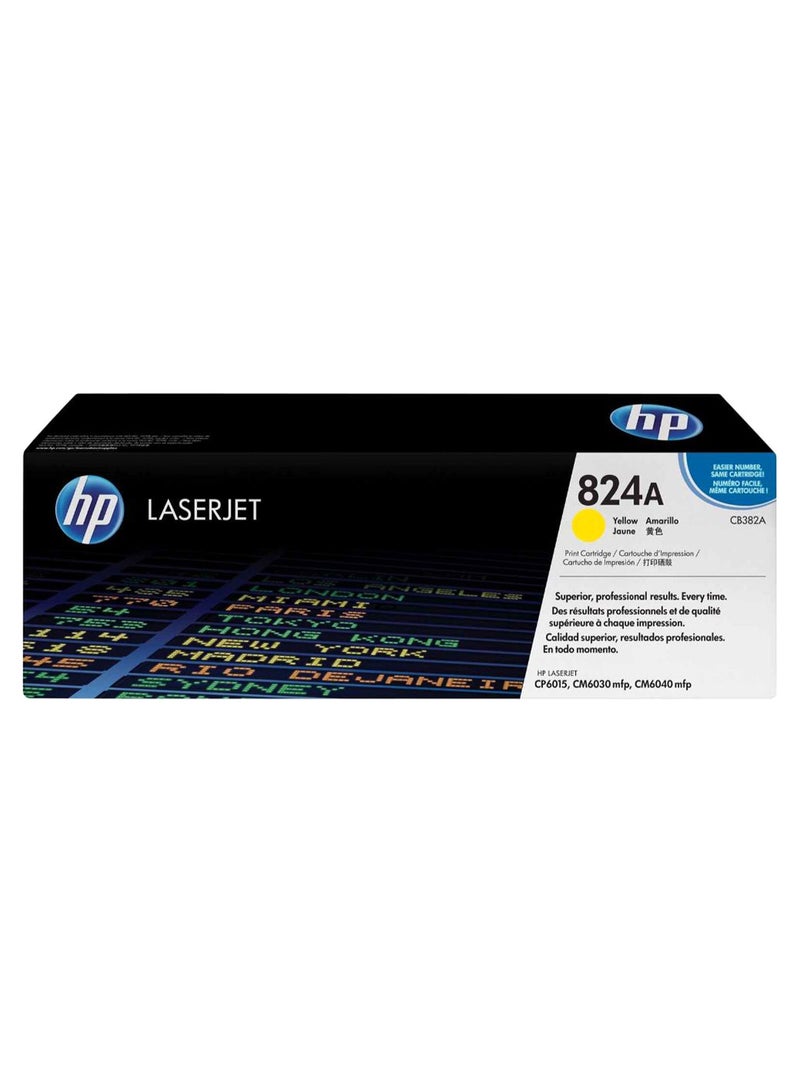 HP خرطوشة حبر 824A لطابعة ليزر جيت أصفر