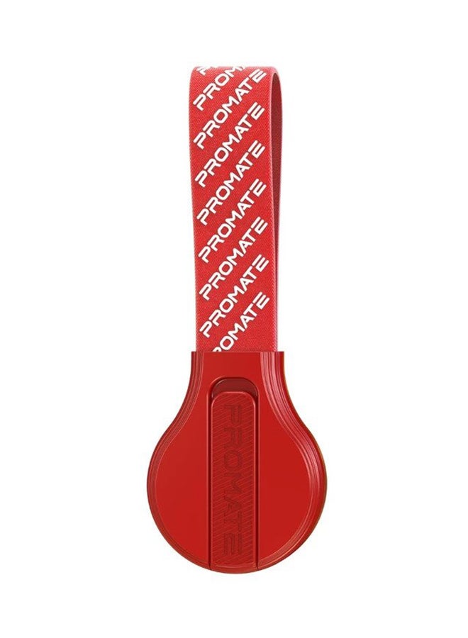 بروميت حامل هاتف بتصميم مقبض إصبع متعدد الوظائف مع مادة لاصقة قابلة لإعادة الاستخدام يعمل كمسند ومزود بتقنية الالتقاط السريع مناسب للهواتف الذكية وأجهزة التابلت طراز KickStrap-1 أحمر - Image 1