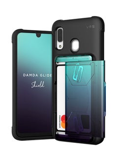 VRS Design Damda Glide Shield Protective Case Cover With Card Holder For Samsung Galaxy A30 Green/Purple 