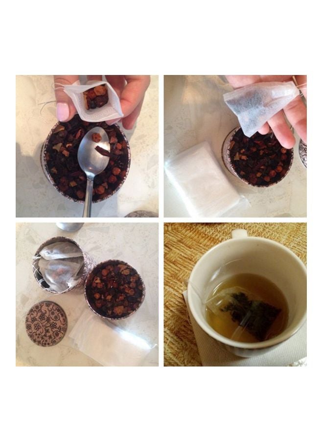 100-Piece Tea Bag Set White 5.5x7centimeter  - Image 3