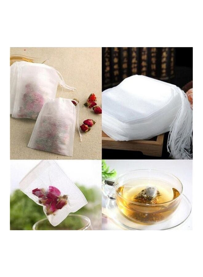 100-Piece Tea Bag Set White 5.5x7centimeter  - Image 5