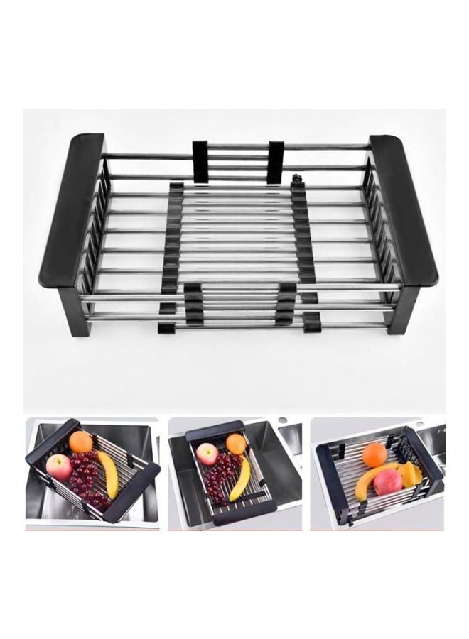 Stainless Steel Drain Basket Rack Black S - Image 2