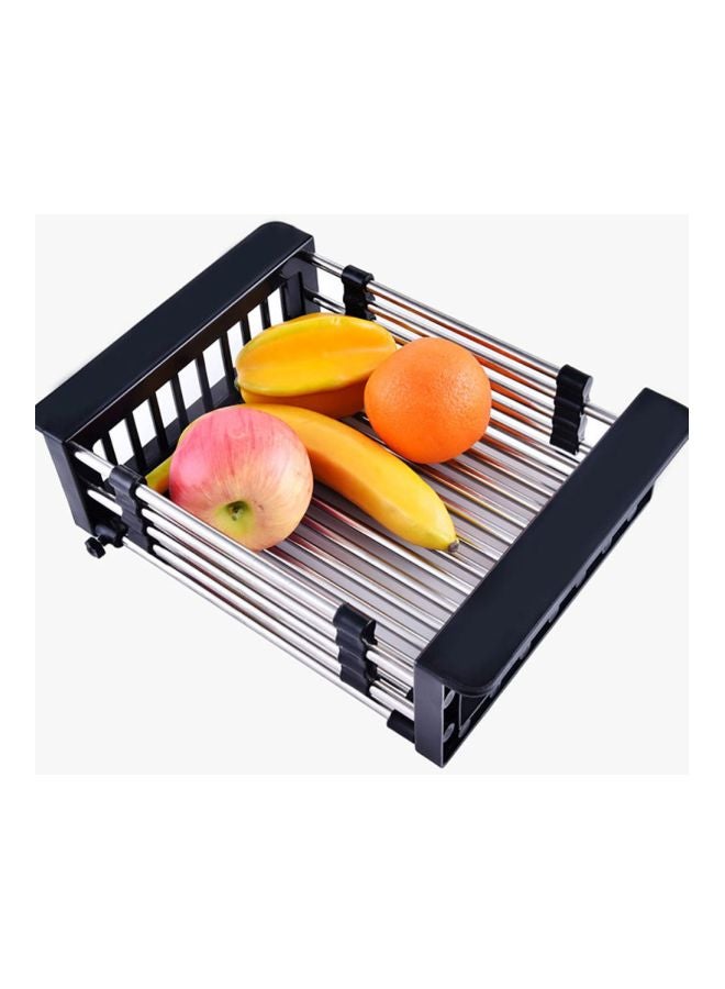 Stainless Steel Drain Basket Rack Black S - Image 4