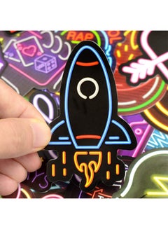 NOCTUA 50 -Piece Neon Stylea Waterproof Sticker Set Multicolour  - Image 3