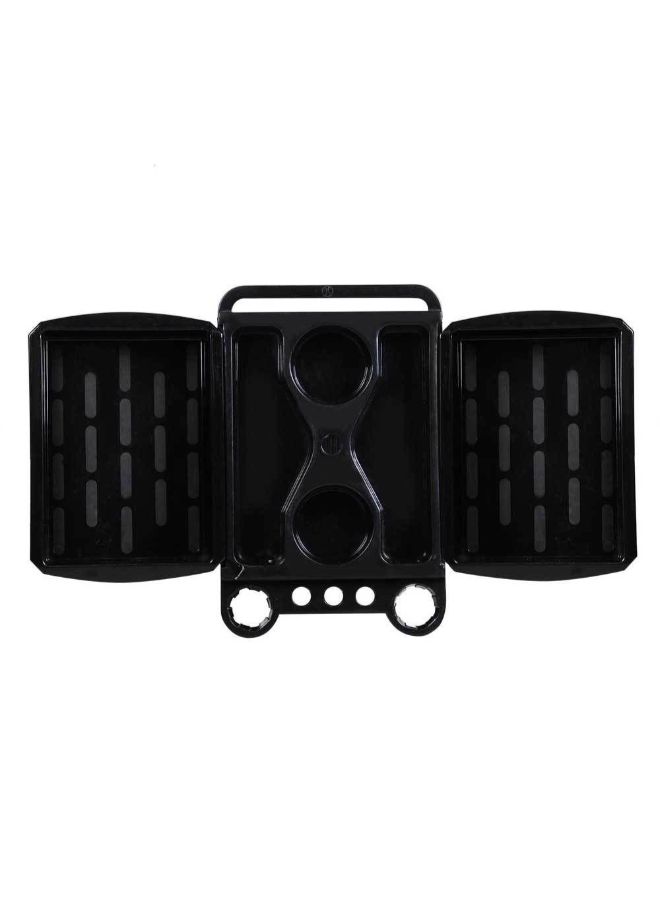 عربة تخزين بعجلات لمستحضرات صالون التجميل والمنتجعات مكونة من 5 أدراج أسود - Image 4