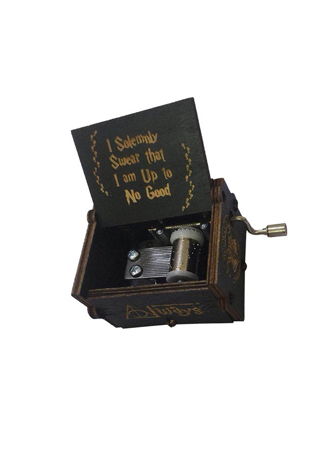 Harry Potter Hand-Cranked Wooden Music Box Black  - Image 2