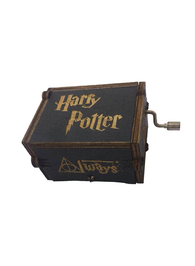 Harry Potter Hand-Cranked Wooden Music Box Black  - Image 1