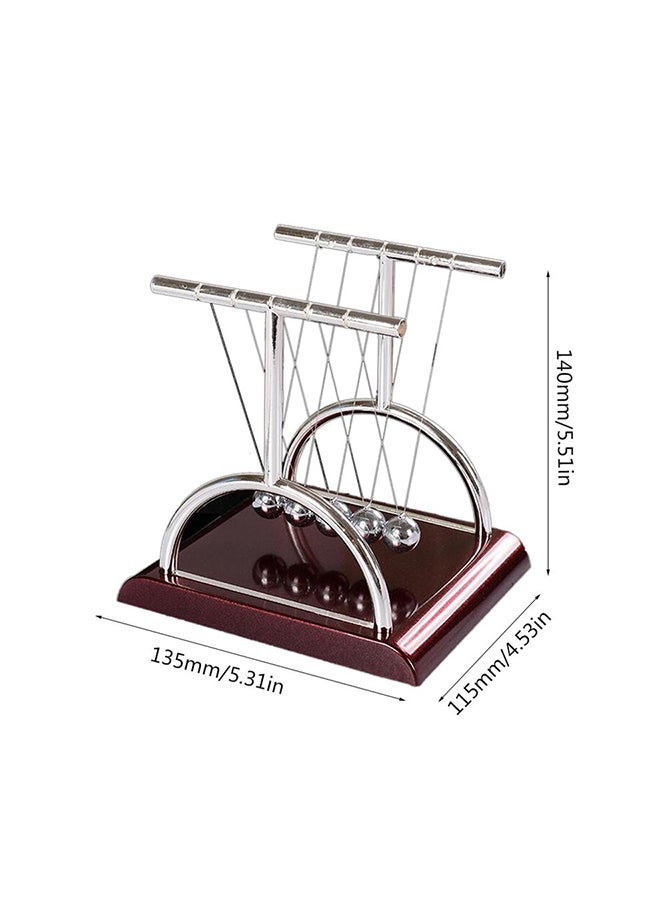 Creative T-Shaped Newton Pendulum Ball Silver - Image 2