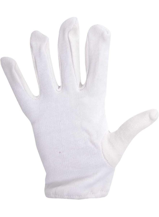 2-Piece Cotton Hand Glove White 24 x 10centimeter - Image 2