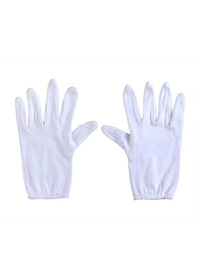 2-Piece Cotton Hand Glove White 24 x 10centimeter - Image 1