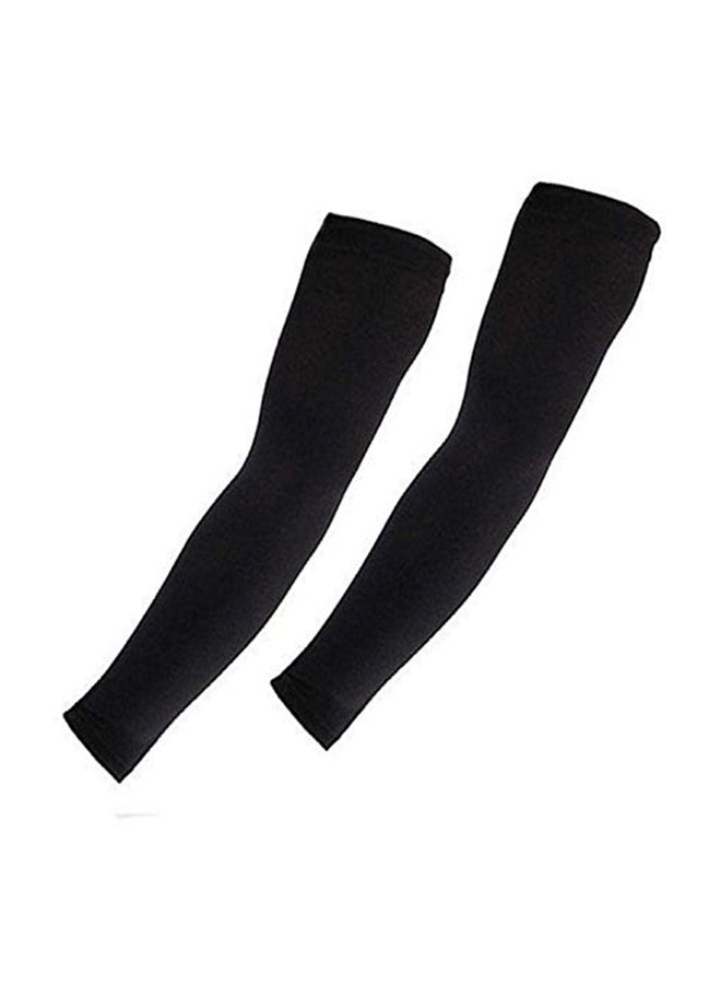Generic 2-Piece Cotton Fingerless Arm Sleeves Gloves 64 x 10cm 