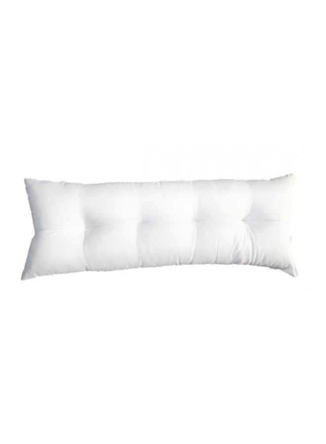 snooze Comfortable Soft Bed Long Pillow Cotton White 40x160centimeter