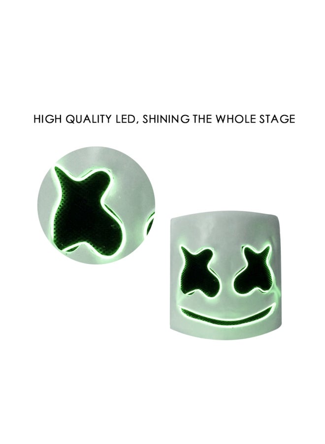 قناع على شكل خوذة دي جي مارشميللو بإضاءة LED - Image 3