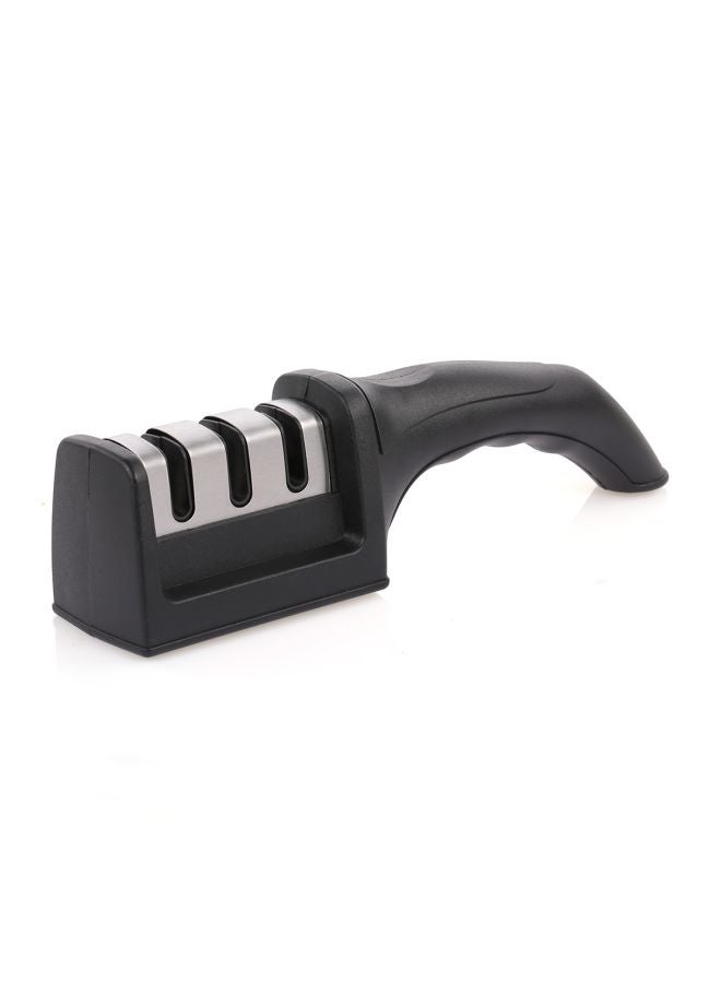 3 Stage Kitchen Knife Sharpener Black/Silver 21x5x5.7cm - Image 2