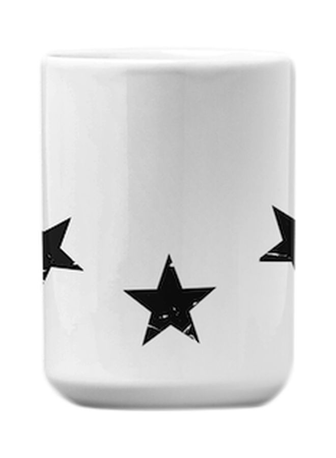 أتيك مج بتصميم النجوم أسود/ أبيض