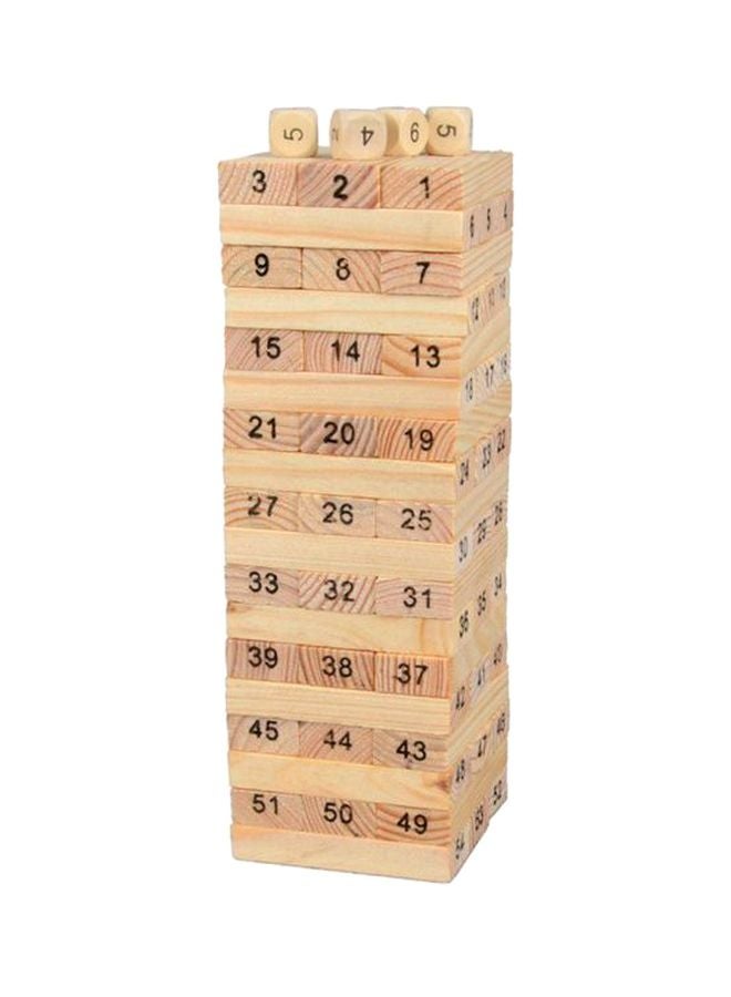 Lucky 54-Piece Wooden Tower Building Block Set 54 - Image 2