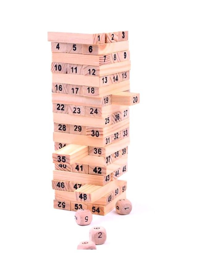 Lucky 54-Piece Wooden Tower Building Block Set 54 - Image 3