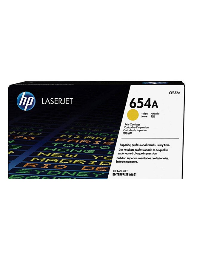 HP 654A Laser Jet Toner Cartridge Yellow Jaune