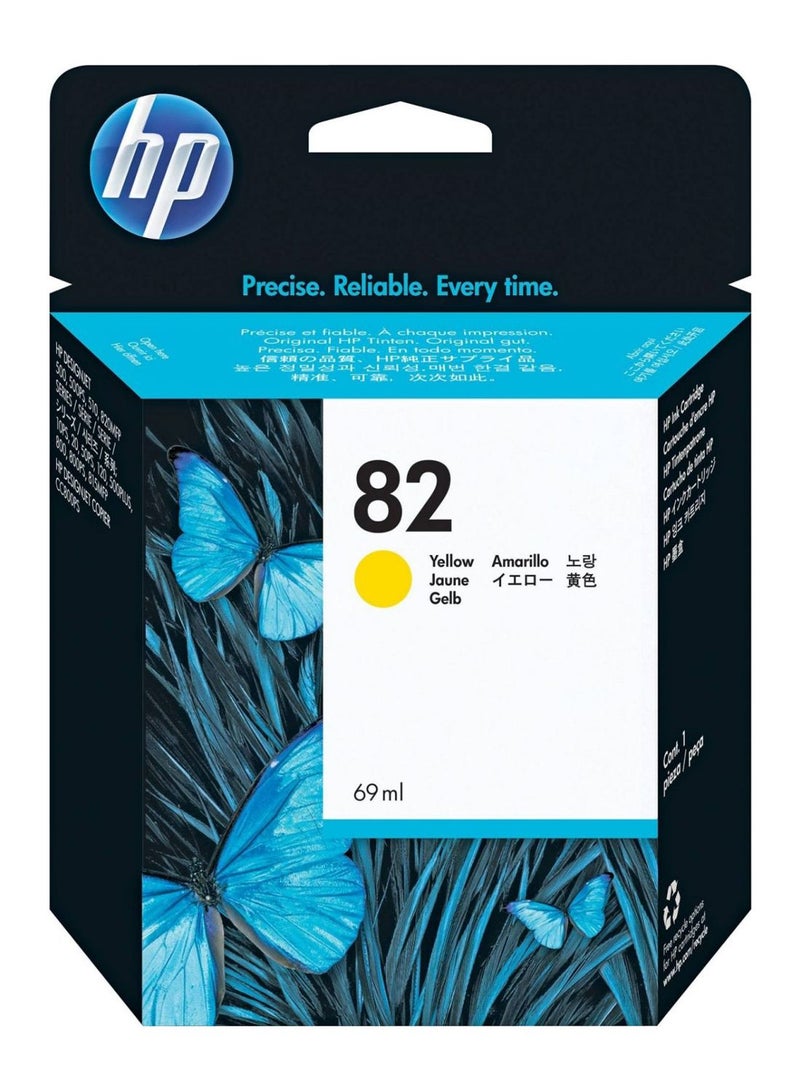HP 82 Design Jet Ink Cartridge Yellow - Image 2