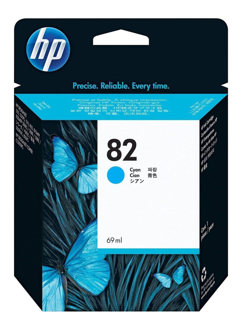 HP 82 Design Jet Ink Cartridge Cyan - Image 2