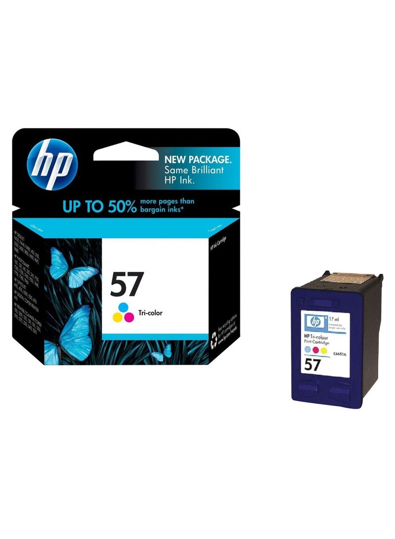 HP 57 Original Tri-Colour Ink Cartridge Blue/Pink/Yellow