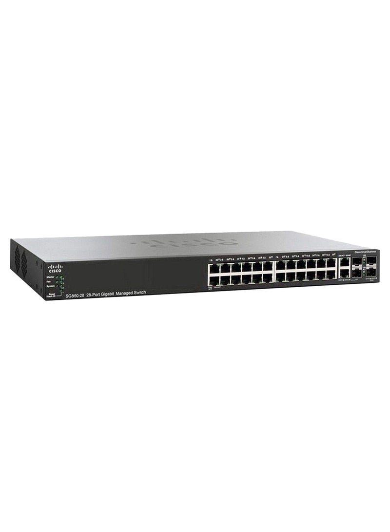 CISCO 28-Port Gigabit Rack-Mountable Switch Black 