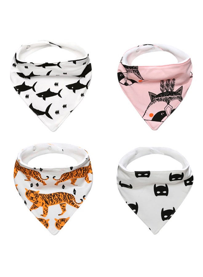 4-Piece Triangle Baby Bandana Drool Bib Set - Image 1