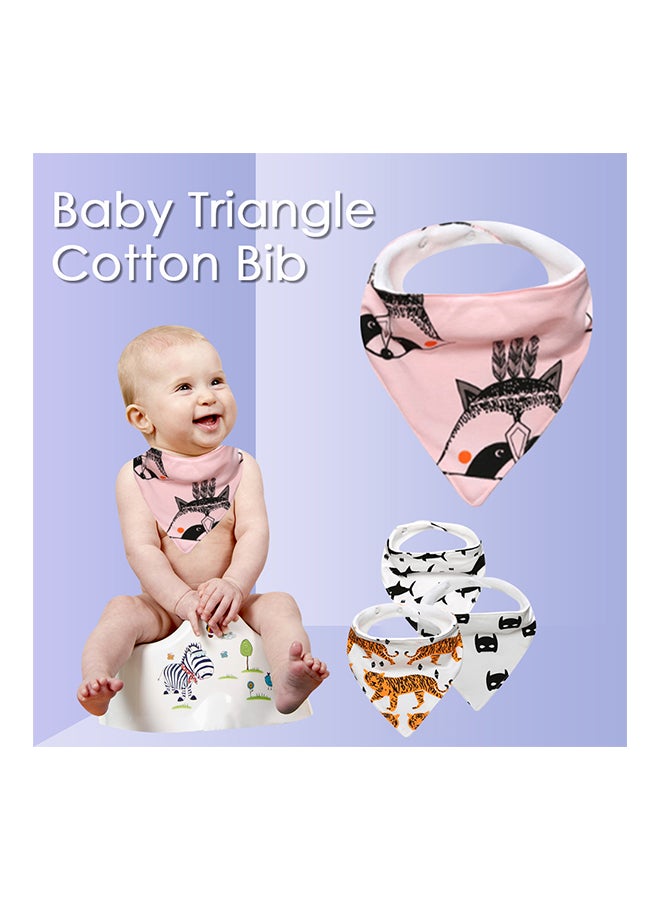 4-Piece Triangle Baby Bandana Drool Bib Set - Image 2