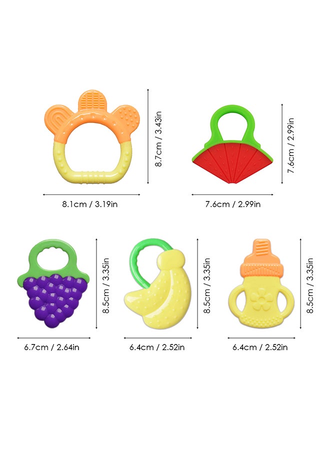 Pack Of 5 Fruit Teething Toys - Image 2