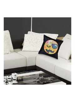 Generic Emoji Printed Pillow Cover Blue 40x40x20cm  - Image 2