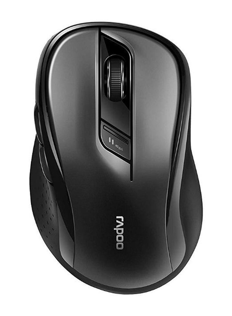 رابو ماوس لا سلكي للحاسوب يعمل بتقنية البلوتوث ويتميز بأوضاع متعددة أسود - Image 1