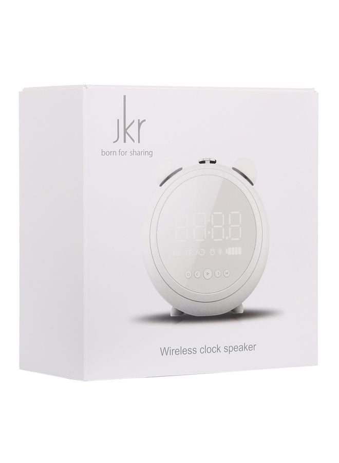 Generic - JKR Retro Alarm Clock And Multifunction Bluetooth Speaker White - Image 1