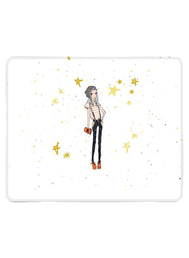 Hipster Chic Non-Slip Gaming Mousepad White - v1567700163/N29666284A_1