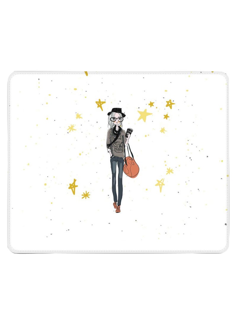 Stylizedd Fashionista Non-Slip Gaming Mousepad White - Image 1