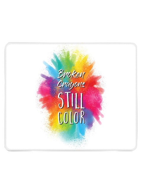 Broken Crayons Non-Slip Gaming Mousepad Multicolour