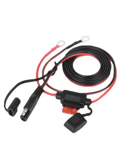 Ring Terminal Harness 2-Pin Quick Disconnect Plug With Fuse Black/Red 2feet