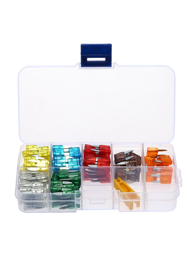 Generic 120-Piece Assortment Mini Car Fuse Box Set With Clip  - Image 1