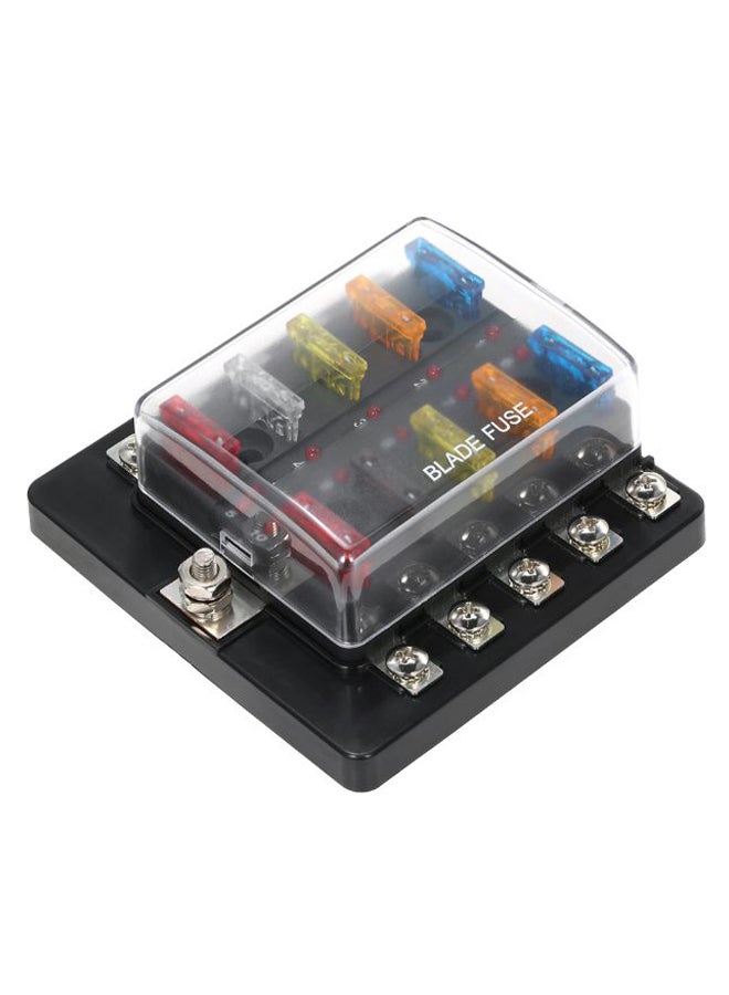 Generic 10-Way Blade Fuse Switch Holder With LED Indicator  - Image 1