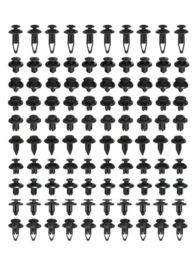 Generic - 100-Piece Fastener Clips Trunk Screw Rivet Set - Image 1