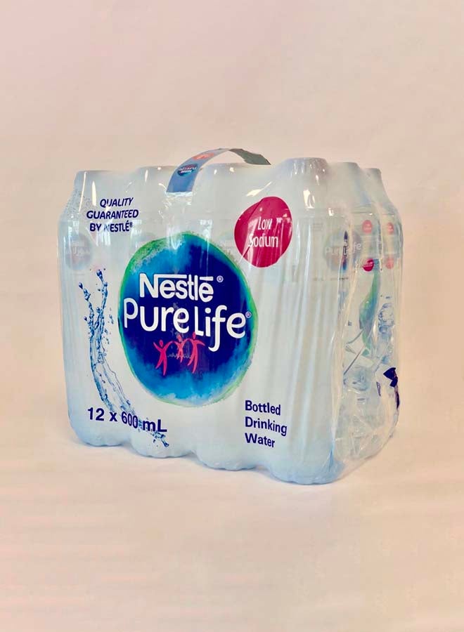 Nestle Pure Life, Low Sodium, Bottled Drinking Water 600ml Pack of 12 - Image 2