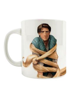 Printed Ceramic Mug White/Green/Pink