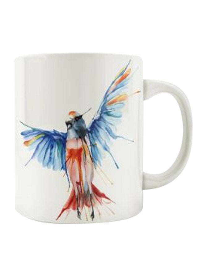 PrinTech Printed Ceramic Coffee Mug White/Blue/Orange  - Image 1