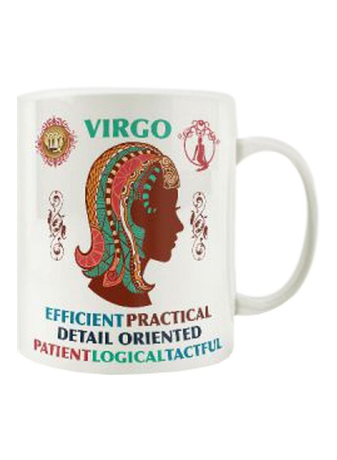 PrinTech - Printed Ceramic Mug White/Brown/Green - Image 1