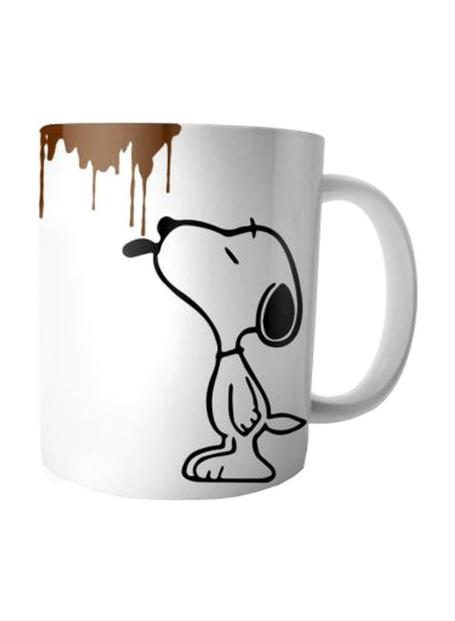 فاست برينت مج من السيراميك بطبعة أبيض / أسود / بني