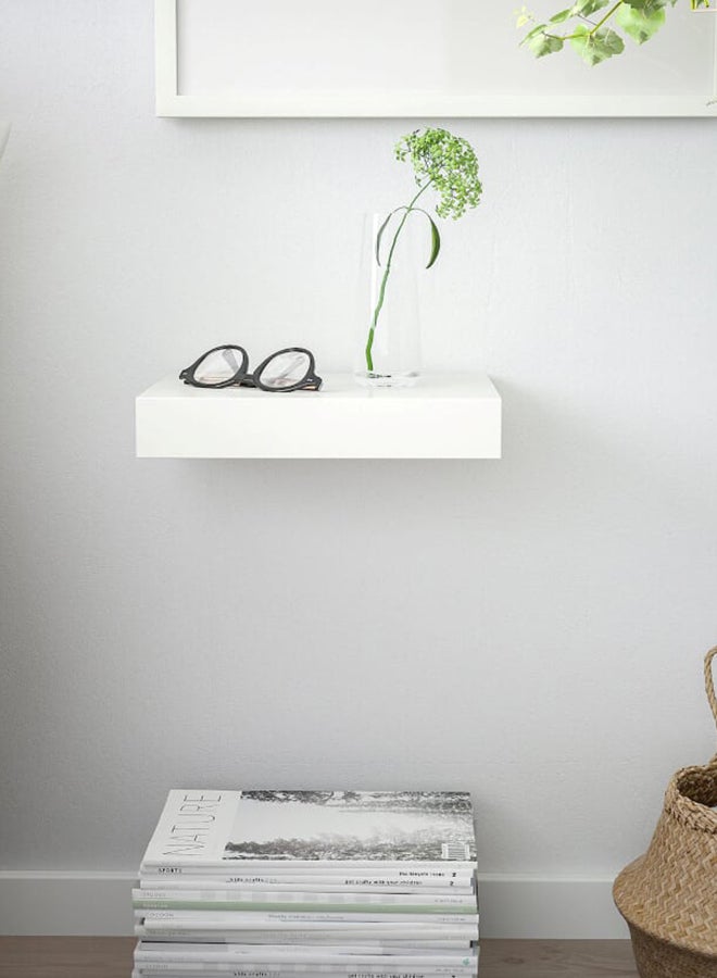 ZENHOME Wall-Mounted Shelves White 30X26centimeter - Image 2