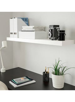 ZENHOME Wall-Mounted Shelves White 110X26cm  - Image 2