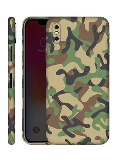 Protective Vinyl Skin Decal For Apple iPhone X Green Camouflage 2