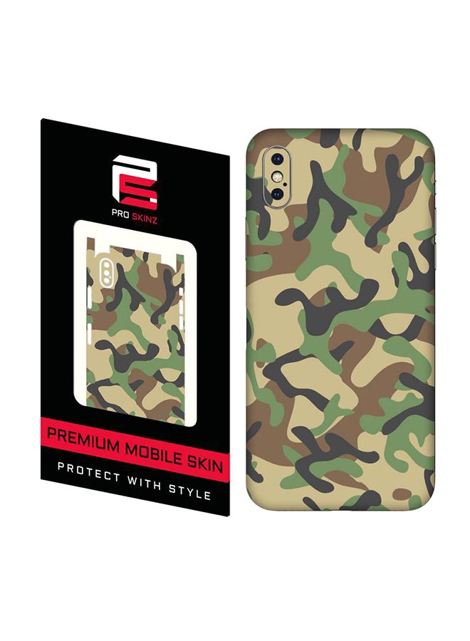 Pro Skinz - Protective Vinyl Skin Decal For Apple iPhone X Green Camouflage 2 - Image 1