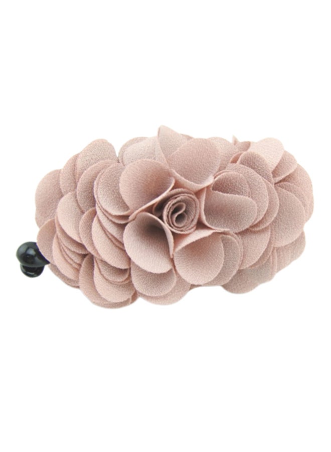 Meilliwish Rose Flower Ponytail Holder Hair Clip-H41 Pink/Black 3.9inch